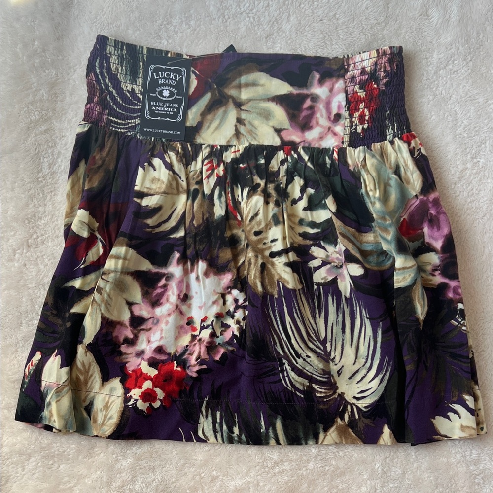 Lucky Brand Women's Mini Skirt - Multicolor Floral